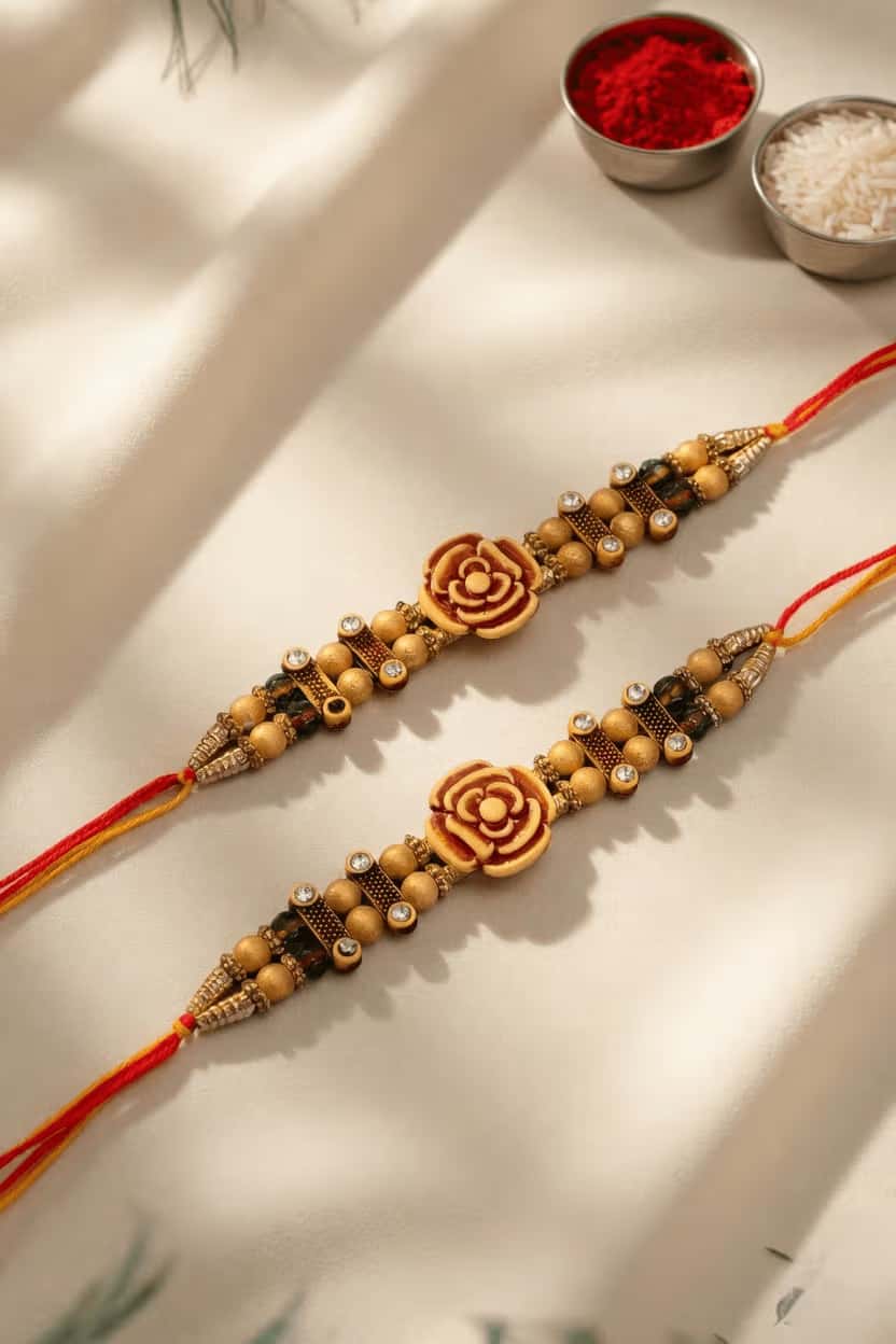 Multicolor Rakhi Combo Set 2026 - Alloy, Crystal, Fabric for Brother